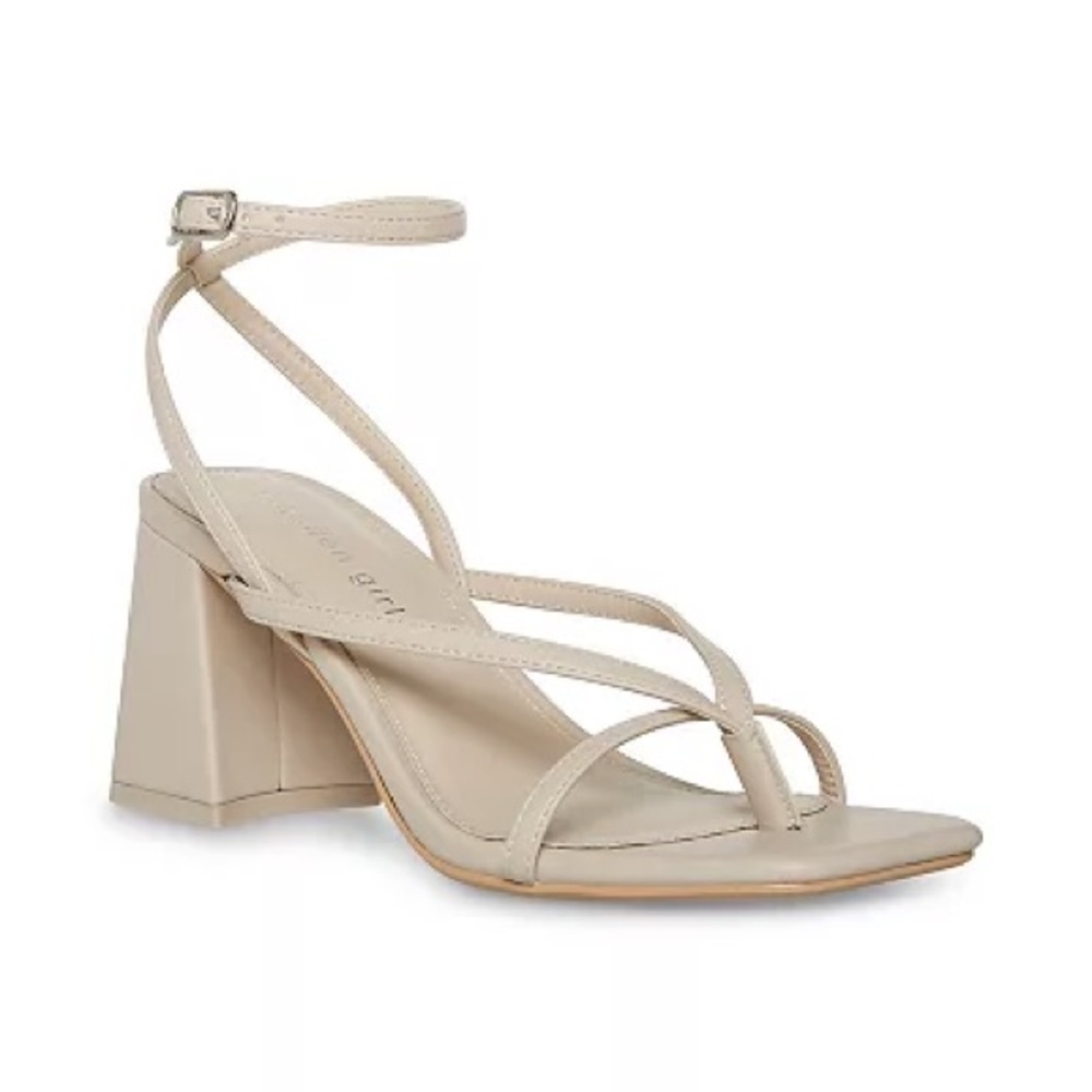BRAND NEW Madden girl heeled sandal bone Paris
